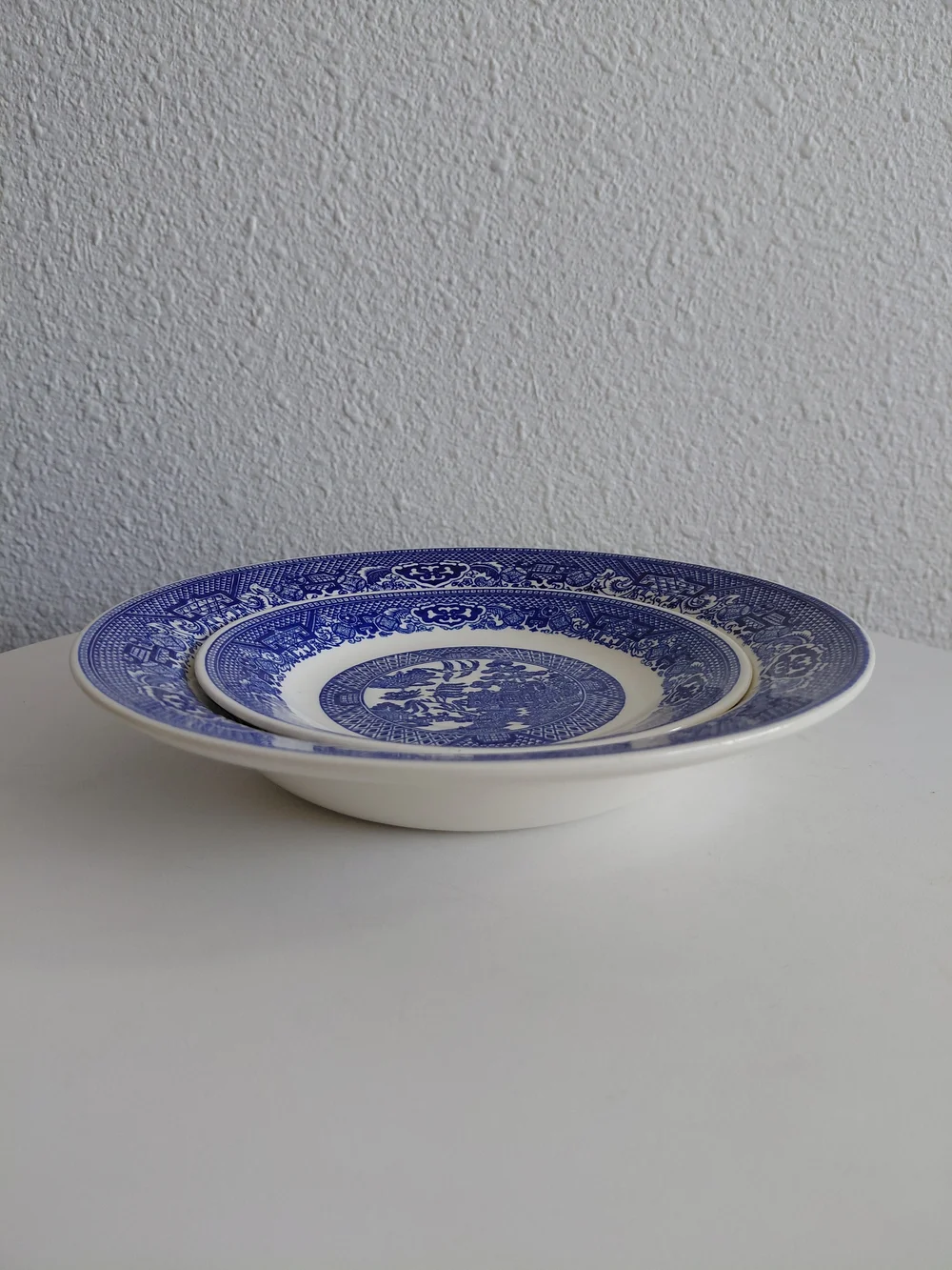 Vtg Willow Ware Royal China Royal Ironstone 2 Matched Dinner Plates